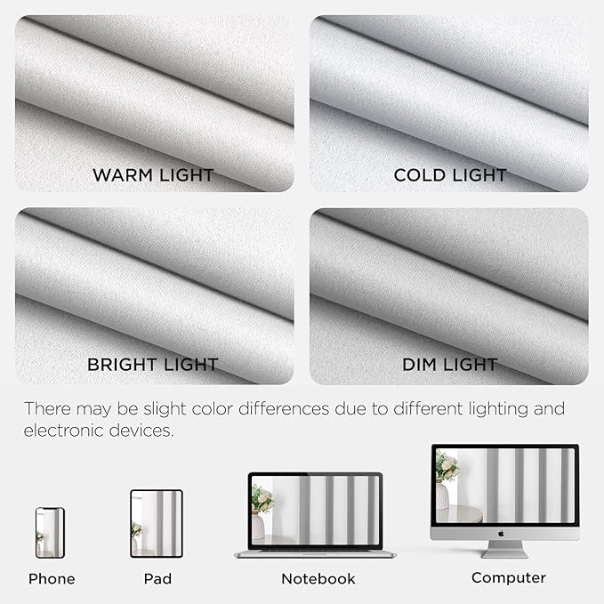 Joydeco Blackout Patio Sliding Door Curtains 96 Inches Long, Grommet Privacy Room Divider Curtains, Extra Wide Thermal Blackout Drapes for Bedroom Living Room (Pure White, 80Wx96L, 1 Panel)