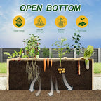 AMERLIFE Raised Garden Bed with Deer Proof Fence, 7.5Wx20Dx6H Outdoor Wooden Raised Garden Bed Planter with 19" Depth Planter Box