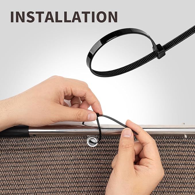 LOVE STORY Custom Size 2'6''x7' Brown Balcony Privacy Screen,UV Block Privacy Fence Screen,90% Shield for Outdoor Pool Garden Apartment Railing