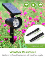 InnoGear Solar Lights for Outside, Outdoor Landscape Spotlight Waterproof Security Lighting Adjustable Auto On/Off for Patio Deck Yard Garden Pool Driveway, Pack of 4