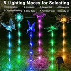 Set of 6 Arcylic Solar Lights for Outside, Solar Powered Garden Decorations with 8 Lighting Modes, Outdoor Waterproof Pathway Lights for Yard, Patio Plant Pot, Flower Bed (Mixed)