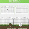 Decorative Fences: 24 Ft Black Metal Garden Fence, 32in High, 10 Panels