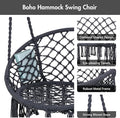 Hammock Chair with Stand, Dark Grey Swing Chair, 400 lb Capacity