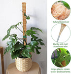 2 Pack 28 Inch Moss Pole Monstera Plant Support, Coir Moss Poles for Climbing Indoor Plants, Bendable Plant Stake Trellis for Potted Plant, Pothos, Philodendron