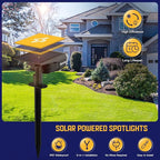 Kyosho IP67 Waterproof Color Solar Spot Lights Outdoor, Color Changing Outdoor Halloween Lights, RGBW Multicolor Solar Spotlight with 9 Modes for Lawn, Pathway, Yard, 8 Pack