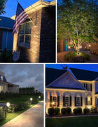 Dusk to Dawn Outdoor Lighting,3000K Warm White LED Landscape Spotlights with Photocell Sensor,Waterproof Spot Lights for Yard Flag Pole House Garden Tree(4 Pack)