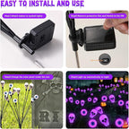 Solar Lights Outdoor,Halloween Decorations Outdoor, Scary Eyeball Lights,4PACKS 32LED,IP65 Waterproof,Halloween Decor for Garden/Yard/Patio/Lawn/Pathway(Purple)