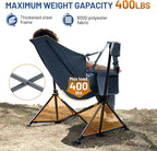 TIMBER RIDGE Hammock Camping Chair, Oversized Swinging Hammock Chair with Adjustable Back and Seat for Outdoor Lawn, Sports, Supports 400lbs, Blue