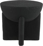 JONATHAN Y TBL1109A Brady 16.25" Minimalist Modern Drum Indoor/Outdoor Accent Table Contemporary, Mid-Century, Art Deco, Bohemian, Patio, Garden, Bathroom, Living Room Black Frosted