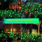 Kohlrabi Solar St Patricks Day Lights Outdoor, 10 Pack 80 LED Green Firefly Lights Waterproof, Sway by Wind, Solar Wind Swaying Light for Yard Patio Backyard Garden Flower Bed Pathway Decoration