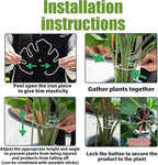 White Monstera Plant Stem Support - 5PCS 7.3x6.25in Durable Adjustable Garden Stake for Indoor Plants, Fishbone Cactus Holder, Innovative Leaf Clip Set, Ideal Tool for Healthy Plant Growth