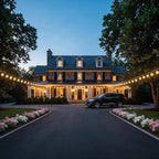 RTTY Dense-Glow 200FT Outdoor String Lights Expandable System with 100 G40 Bulbs (2x100FT) - for Sprawling Properties, Large Commercial Patios, or Dual-Zone Backyard & Event Lighting