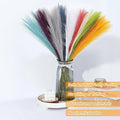 Artificial Pampas Grass Stems 90 Pcs Rainbow Colors 21.7 Inch Faux