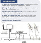 L LOHAS LED 5W Low Voltage Landscape Lighting, 12V 24V Outdoor Spot Lights with Connectors, IP66 Waterproof 3000K Warm White Plug in Spotlights for Yard, Garden, Pathway, House (4 Pack)