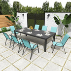 Patio Chairs Set of 6, Stackable Outdoor Dining Chairs for All Weather Textilene Fabric & Metal Frame, Outdoor Chairs Set for Backyard Deck Garden