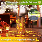 2 Pack Solar Lanterns Outdoor Waterproof Hummingbirds Birthday Gifts for Women Mom Grandma Garden Decor Hanging LED Decorative Light for Patio Yard Lawn Gardening Gifts