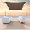 ColourTree TAPR1616 Custom Size 15' x 17' Brown Sun Shade Sail Canopy UV Block UPF50 Rectangle - Commercial Standard Heavy Duty - 190 GSM - 3 Years Warranty