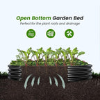 Land Guard 3×3×1ft Galvanized Raised Garden Bed Kit, Round Galvanized Planter Raised Garden Boxes Outdoor, Large Metal Raised Garden Beds for Vegetables, Grey