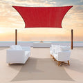 ColourTree TAPR1616 Custom Size 16' x 19' Red Sun Shade Sail Canopy UV Block UPF50 Rectangle - Commercial Standard Heavy Duty - 190 GSM - 3 Years Warranty