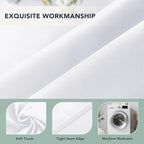 White Outdoor Curtains for Patio Waterproof - 8 Panels Privacy Weatherproof Outside Curtains with Grommets for Pergola, Gazebo, Porch, Cabana, Balcony, 54 x 84 Inch
