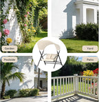 U-MAX 2 Seat Outdoor Porch Swings for Adults Patio Swings with Canopy Stand Metal Steel Frame Patio Swing Chair for Garden Yard Deck Poolside Easy Assembly, Cream White