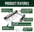 GKOLED 6.8 Inch LED Low Voltage Outdoor Hardscape Light, Light Module Replaceable, Retaining Paver Wall Step Lighting, 2700K 1.5W, IP65 for Wet Location, Die-cast Aluminum Housing (Pack of 2)