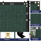 Windscreen4less Privacy Fence Screen Heavy Duty Windscreen Fencing Mesh Fabric Shade Net Cover with Brass Grommtes for Outdoor Wall Garden Yard Pool Deck, 6'x232' Green