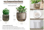 Melphoe Self Watering Pots for Indoor Plants Planter, 8.3/5.3 Inch 2 Pack Planters Self Watering Plant Pots for Flower, Houseplants, Succulent, African Violets and Cactus with Drainage