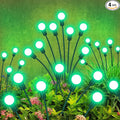 Solar Garden Lights Outdoor Waterproof, 4 Pack 32 LED Swaying Light Firefly Light Outdoor Decor Lights for Garden Gifts for Pathway Party Christmas Decoration, Green