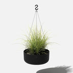 Veradek Mason Series Hanging Kona Planter - Round Planter for Outdoor Balcony/Patio | Made from Plastic-Stone Composite with Hanging Attachment | Modern Décor for, Flowers, Succulents, Small Plants