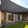 LOVE STORY Custom Size 4'x4' Graphite Grey Sun Shade Sail Rectangle UV Block Canopy Patio Sail Sunshades Fabric for Outdoor Garden Carport (We Make Custom Size)