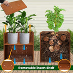 Rusted Metallic Heavy Rectangular Planter 30" x 12" x 24" for Outdoor Plants Corten Steel Outdoor Planter Spliced Flower Box with Partitions for Outside,Indoor,Garden (Corten, 30 * 12 * 24)