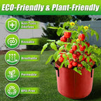 15 Gallon Grow Bags, 7 Pack Colorful Fabric Plant Pots with Handles for Garden and Outdoor Planting