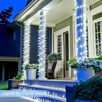 String Lights 800 LED White Outdoor Christmas Lights with Remote