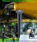 Aluminum Metal Ground Stake Spike Replacement for 3W-120W Outdoor Garden Spotlight Pathway Flood Wall Washer Solar Light,Low Voltage Landscape Light,10.4 inches Large Size