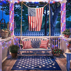 String Lights 168ft Red White Blue 600 LED Outdoor Reel