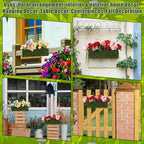 Maxdot 4 Pack Moss Window Box Planters, 16 Inch Rectangular Decorative Planter Boxes with Plastic Liner, Indoor Outdoor Window Sill Planters for Flowers, Herbs, Easter Spring Home Garden Decor