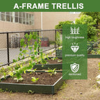 Cucumber Trellis for Raised Bed, Garden Trellis for Climbing Plants Outdoor with Climbing Net and Plant Support Clip for Cucumber, Vegetable, Flowers (18" W x 46" H-2pack)