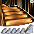 VOLISUN Solar Stair Lights 6 Pack, Solar Step Lights Outdoor Waterproof IP67, LED Outdoor Step Light,Outdoor Light Decor for Garden Stair, Deck, Front Step, Front Porch, and Patio（3000K）