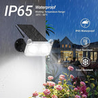 LETMY Solar Spot Lights Outdoor Waterproof with Bigger LED, 4 Pack Auto ON/OFF 135°Adjustable Solar Lights Outdoor, 2-in-1 Wall Lights & 2 Modes Landscape Spotlights for Tree Yard Pathway Garden Decor