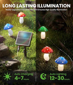 18 Pack 60FT Solar Mushroom Lights, Multicolor 8 Modes Solar Lights Outdoor, IP65 Waterproof Garden Light Outdoor Decoration for Path, Yard, Patio, Lawn, Party, Christmas Decor (Multicolor)