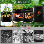 3 Pack 20 Gallon 360° Visibility Potato Grow Bags with Shading Flap, Plant Grow Bags for Growing Potatoes Heavy Duty Thickened Nonwoven Fabric Gardening Vegetable Growing Bags with Harvest Window