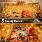 String Lights 196 FT with 600 LEDs, Warm White, Waterproof