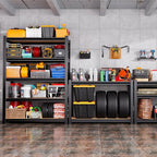 71"Hx46"Wx18"D Garage Shelving-2050 lbs 5 Tier Storage Shelves,Adjustable Heavy Duty Metal Shelving Unit and Storage Large Rack,Utility Steel Shelf for Warehouse Industrial Pantry Basement Organizers