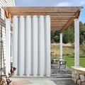 NICETOWN Outdoor Curtain with Rustproof Grommets on top and Bottom for Patio Waterproof, Windproof Privacy Outdoor Living Divider Light Blocking for Valley/Porch, 1 Pack, W84 x L84, Greyish White