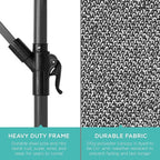 Best Choice Products 10ft Offset Cantilever Hanging Market Patio Umbrella, 8 Sturdy Ribs, Easy Adjustment - Fog Gray