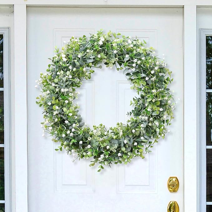 Artificial Eucalyptus Greenery Garland, 4 Pack, 24 Ft Total, Green