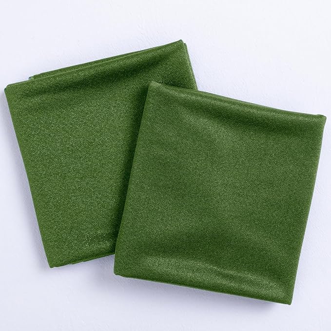 Olive Green Sheer Chiffon Arch Drape Curtains, 29 x 236 Inch Panel
