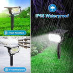 Solar Spot Lights Outdoor, [57 LED/2 Pack] Solar Lights Outdoor IP65 Waterproof, 3 Modes Solar Powered Landscape Spotlights for Garden Yard Outside Patio Pathway Pool(Cold White)