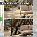 Metal Privacy Screen Outdoor 72x44in (6FT) – Rustproof Steel Decorative Fence Panel, Weatherproof Garden Divider for Patio, Backyard & Balcony, Metal Panels for AC Unit or Trash Bin Enclosure
